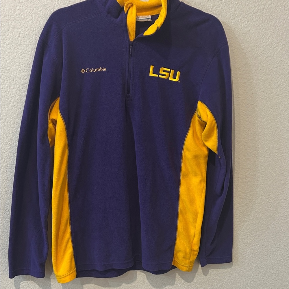 Columbia Men's Zip Up‎ Sweater in Purple and Gold